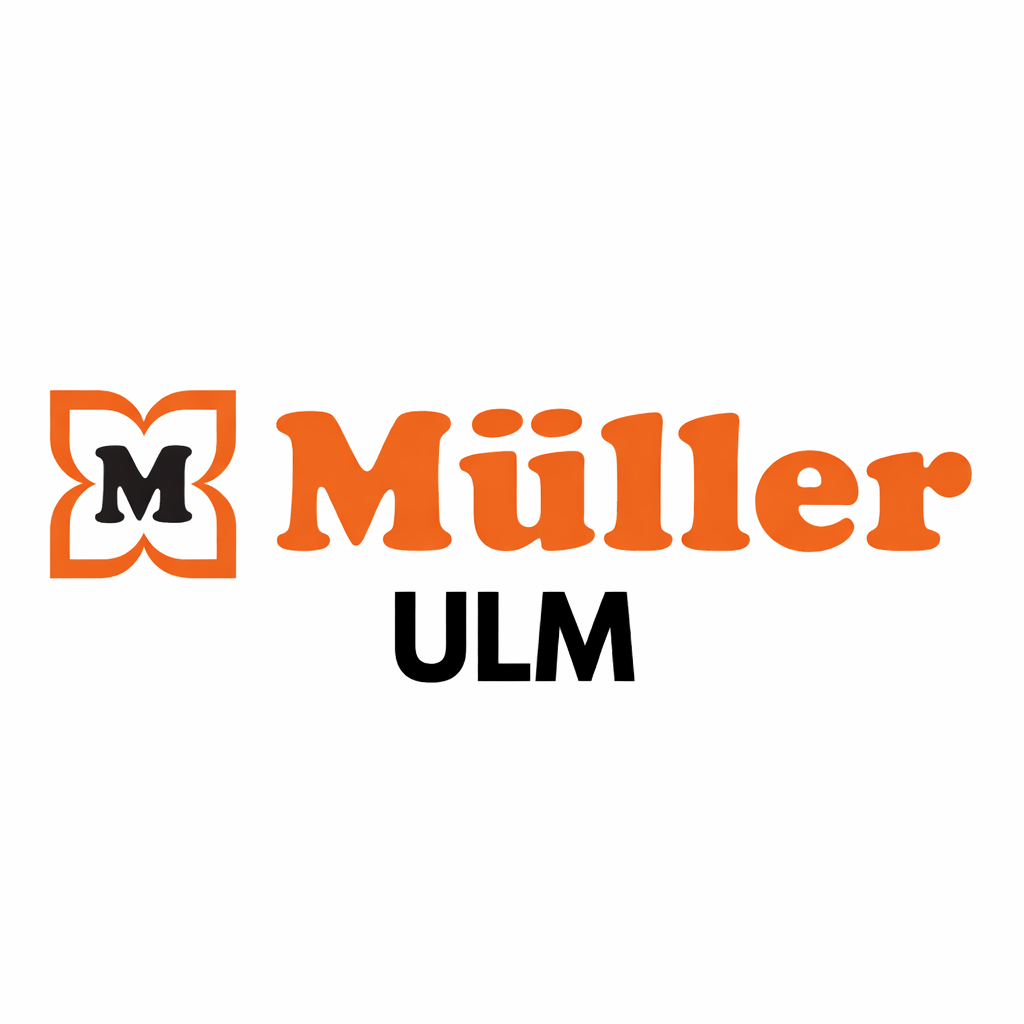 Müller Logo als Hinweis, dass Easy Protect Produkte auch bei Müller erhältlich sind.