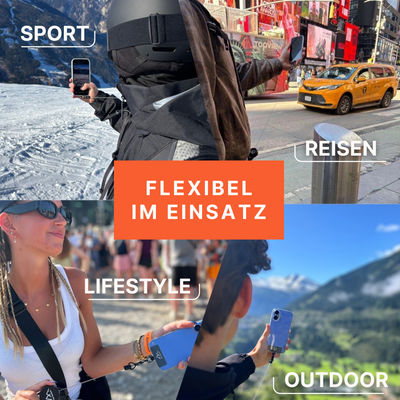 Peak Protect jetzt Easy Protect Smartphone Sicherung bekannt aus Die Höhle der Löwen flexibel im Einsatz für Sport Urlaub Lifestyle und Outdoor Aktivitäten